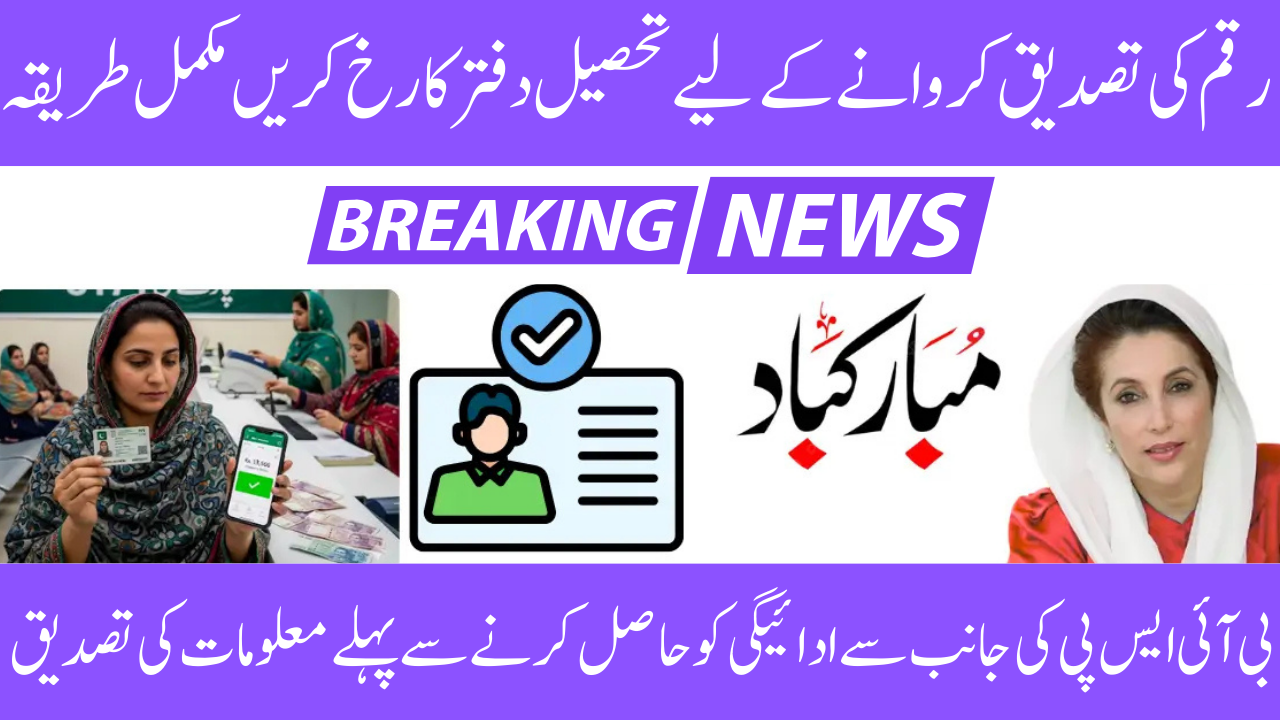 Verification Procedure for BISP 8171 August 2025 New Payment for 13500 Eligiable Women Without Interruptions